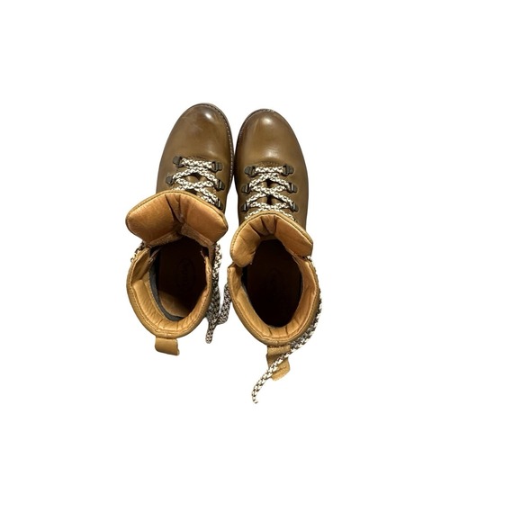 Taos‎ Alpine Leather Boots Contrasting Laces Women's Size 9-9.5 Caramel 220106 - Picture 14 of 16